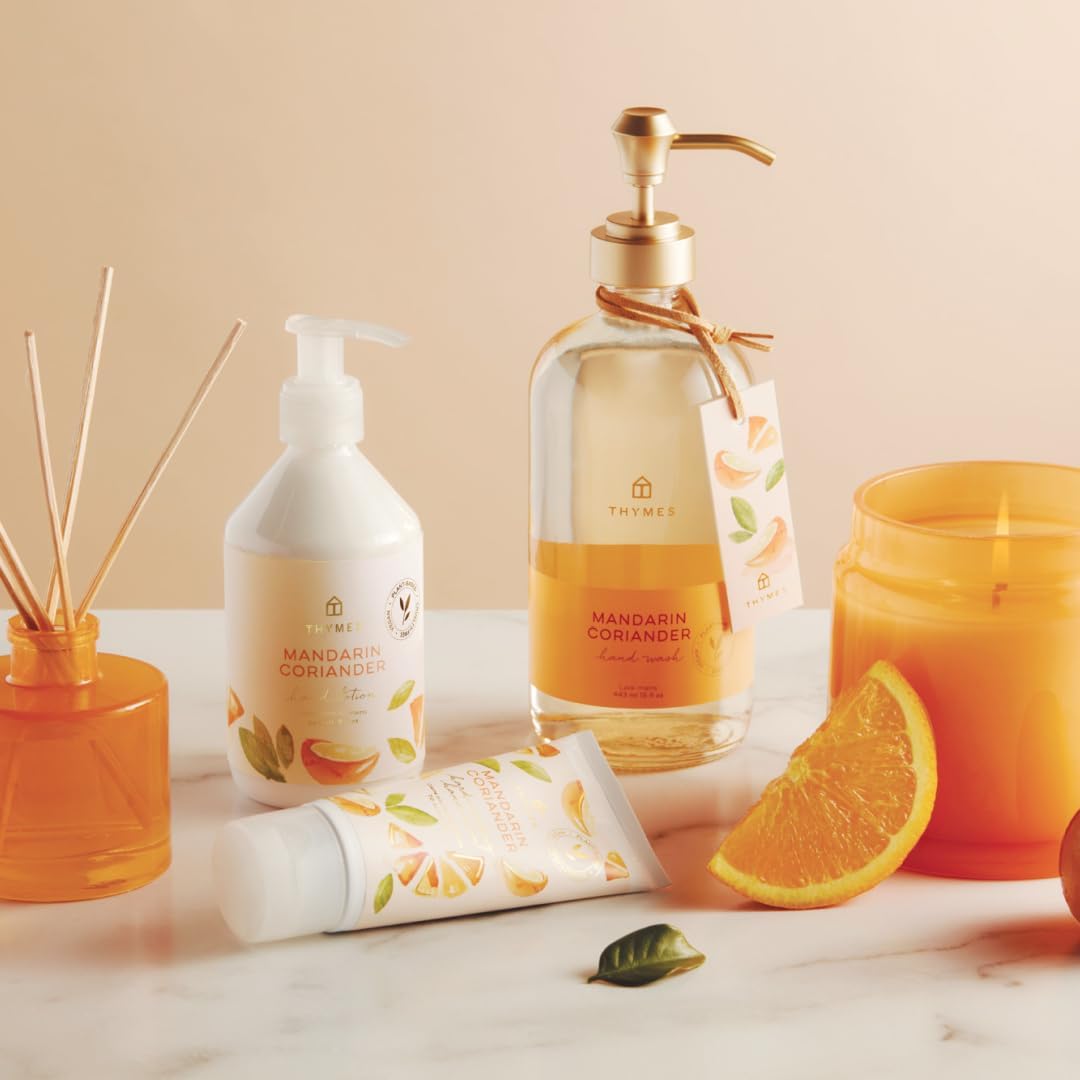 Elevate Your Space with the Mandarin Coriander Petite Reed Diffuser - 4 Fl Oz of Refreshing Aroma