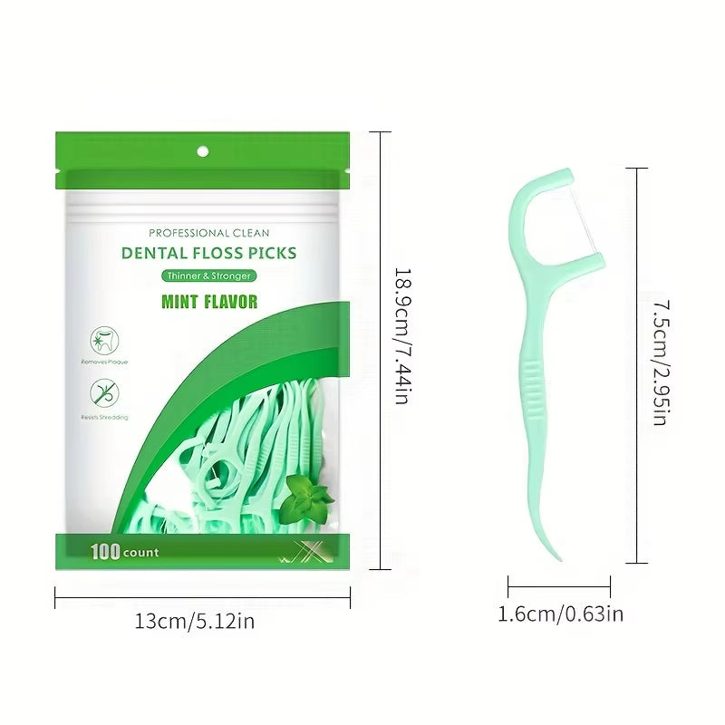 500/300/100Pcs Ultra-Fine Mint Flavored Toothpicks, Safe High-End Toothpick Sticks, Plastic Toothpicks