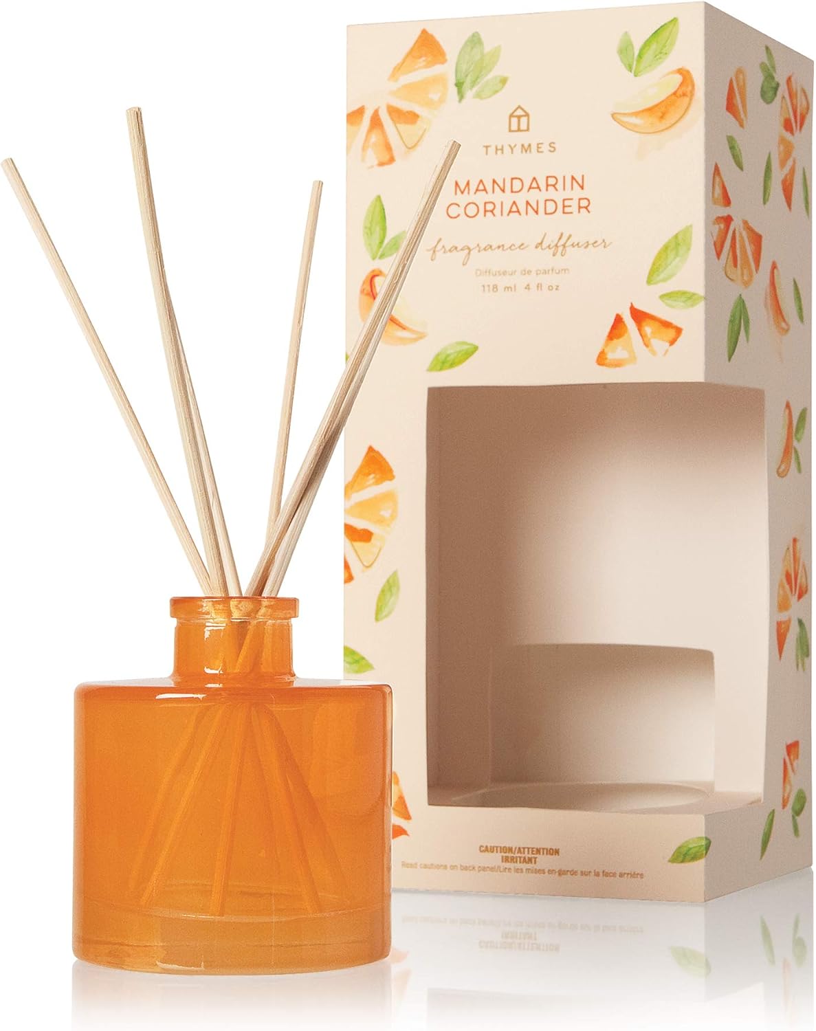 Elevate Your Space with the Mandarin Coriander Petite Reed Diffuser - 4 Fl Oz of Refreshing Aroma