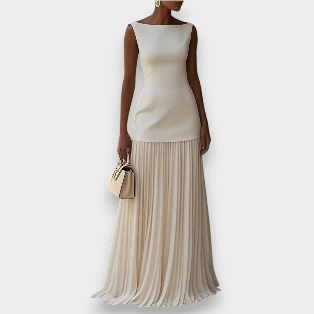 Klara | Sleeveless Pleated Maxi Dress
