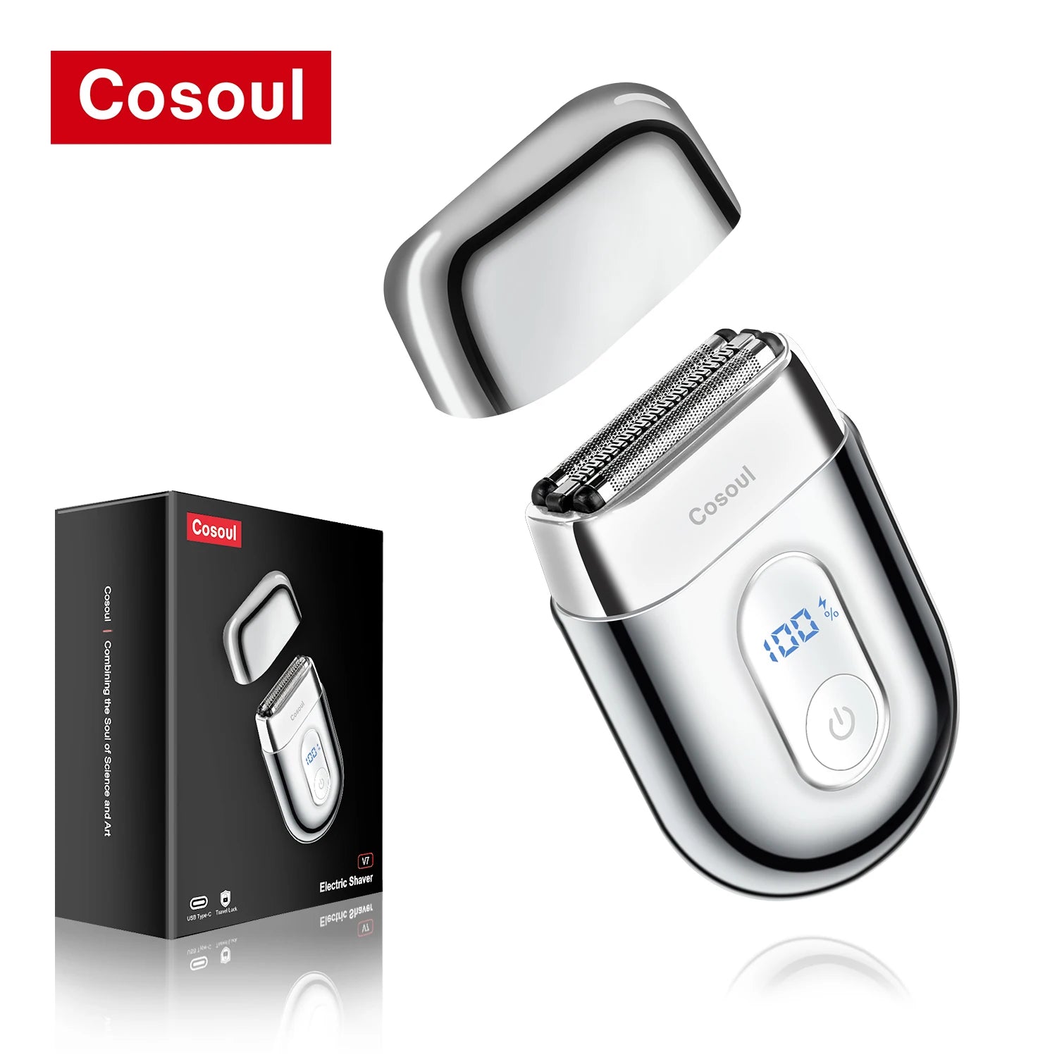 Experience Ultimate Grooming with the Portable Men's Electric Shaver - 3 Blades, 900mAh Battery, and Travel Lock Design